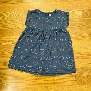 Tea Collection Navy Hearts dress size 4
